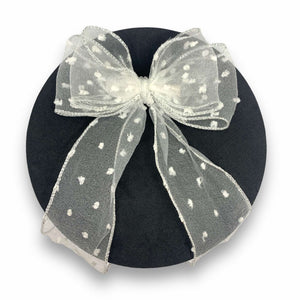 HAIRSTORY Long Tail Chiffon Bow Knot Pin Curl Clip (#21)