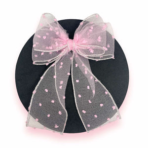 HAIRSTORY Long Tail Chiffon Bow Knot Pin Curl Clip (#21)