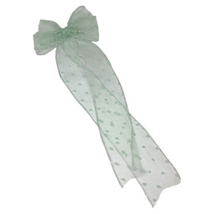 HAIRSTORY Long Tail Chiffon Bow Knot Pin Curl Clip (#21)