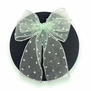 HAIRSTORY Long Tail Chiffon Bow Knot Pin Curl Clip (#21)
