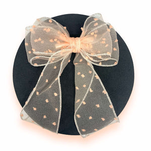 HAIRSTORY Long Tail Chiffon Bow Knot Pin Curl Clip (#21)