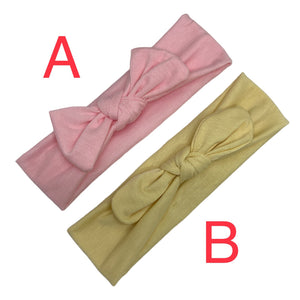 HAIRSTORY Cotton Spandex Bow Knot Baby Toddler Turban Headband (#3010)
