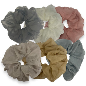 HAIRSTORY Chiffon Fabric Scrunchies Pony Tail (#54)
