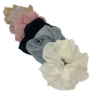 HAIRSTORY Chiffon Fabric Scrunchies Pony Tail (#54)