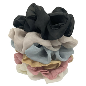 HAIRSTORY Chiffon Fabric Scrunchies Pony Tail (#54)