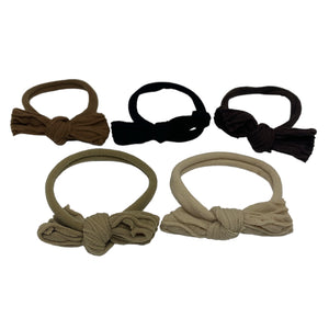 HAIRSTORY Bow Knot Cloth Pony Tail Hair Ties (#58)