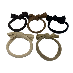HAIRSTORY Bow Knot Cloth Pony Tail Hair Ties (#58)