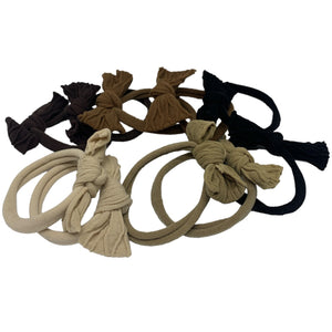 HAIRSTORY Bow Knot Cloth Pony Tail Hair Ties (#58)