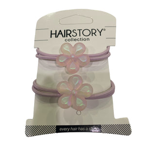 HAIRSTORY Cute Flower Hair Ties Pony Tail (#24)