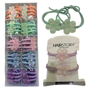 HAIRSTORY Cute Flower Hair Ties Pony Tail (#24)