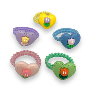 HAIRSTORY Flower & Heart Mini (Thumb) Pony Tail - A3