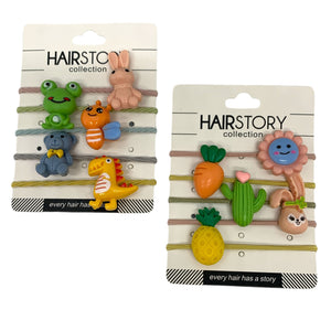 HAIRSTORY Small Hair Ties Ponytail for Kids (A6)