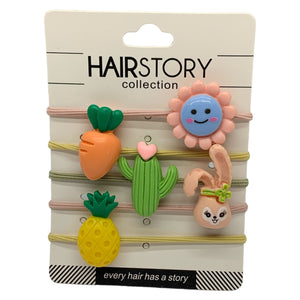 HAIRSTORY Small Hair Ties Ponytail for Kids (A6)