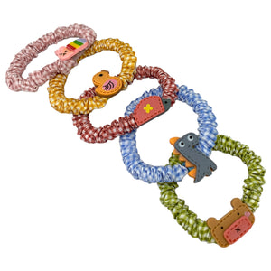 HAIRSTORY Checkered Hair Ties Ponytail (A7)