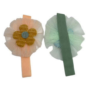 HAIRSTORY Flower Mesh Baby Toddler Turban Headband (#14)