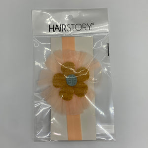 HAIRSTORY Flower Mesh Baby Toddler Turban Headband (#14)