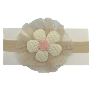 HAIRSTORY Flower Mesh Baby Toddler Turban Headband (#14)
