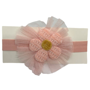 HAIRSTORY Flower Mesh Baby Toddler Turban Headband (#14)
