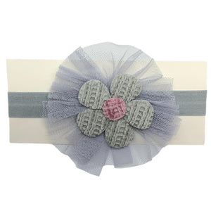 HAIRSTORY Flower Mesh Baby Toddler Turban Headband (#14)