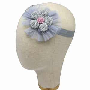 HAIRSTORY Flower Mesh Baby Toddler Turban Headband (#14)