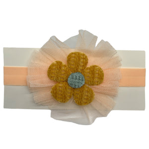 HAIRSTORY Flower Mesh Baby Toddler Turban Headband (#14)