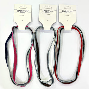 Non-Slip Grip Textured Elastic Headband (Pack Of 2 Pcs)