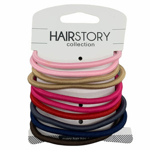 Metal Free Round Hair Tie Ponytail (Pack of 10 pcs)