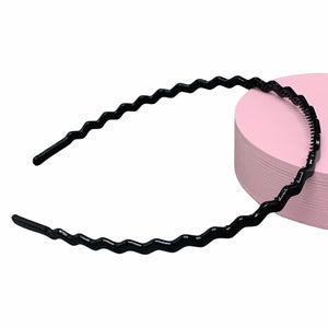 Basic Black Thin Wave Headband