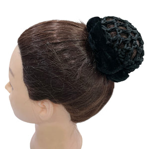 Black Velvet Hair Net Bun