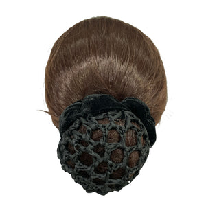 Black Velvet Hair Net Bun