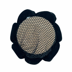 Black Velvet Hair Net Bun