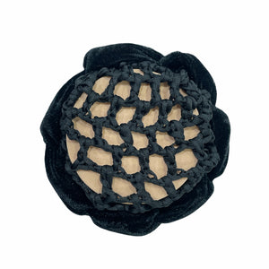 Black Velvet Hair Net Bun