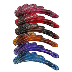 Multi Color Scallop Banana Hair Clamp Clip