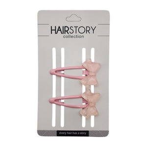HAIRSTORY Ribbon Charm Snap Clip (#13-R)