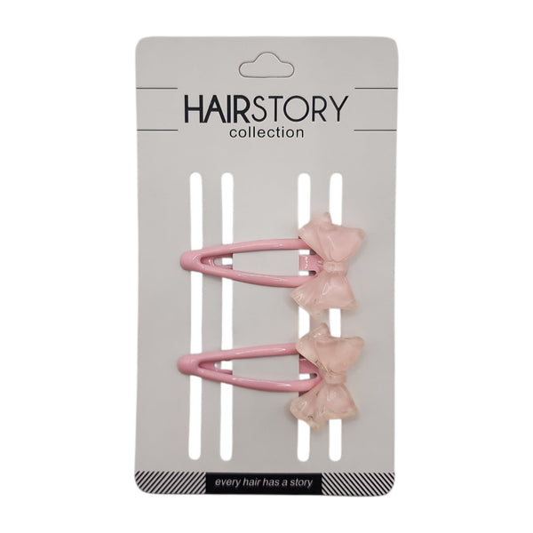 HAIRSTORY Ribbon Charm Snap Clip (#13-R)