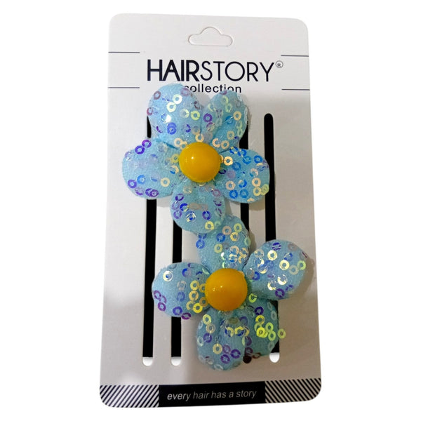 HAIRSTORY Cute Sequins Flower Hair Clip