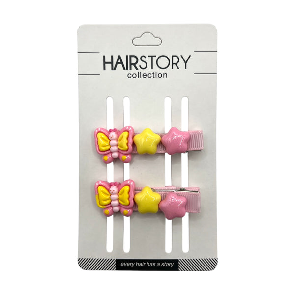 HIRSTORY Butterfly Star Charm Pin Curl  (001-BS)
