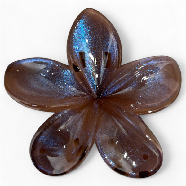 HAIRSTORY D824 Shimmer Double Sided Flower Orchid Hair Clamp