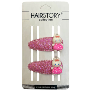 HAIRSTORY Cute Bear/Bunny Sequin Hair Clip (#25-CBBS)