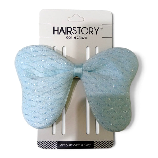 HAIRSTORY Sparkly Glittered Bow Diamond Patterned