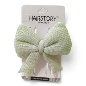 HAIRSTORY Cute Pastel Color Lurex Fabric Hair Clip