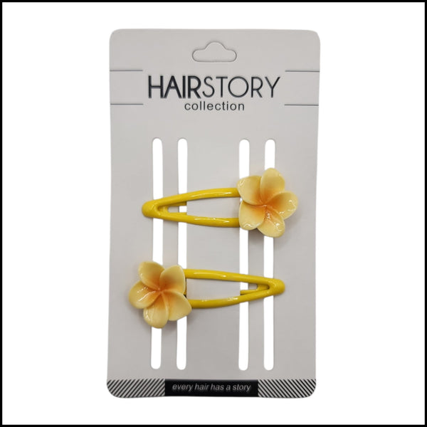 HAIRSTORY Plumeria Flower Charm Snap Clip (#13-PLM)