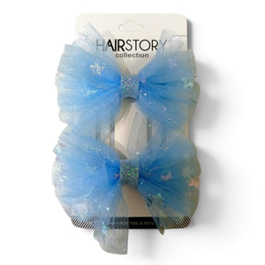 HAIRSTORY Cute Bow Star Glittered Hair Clip
