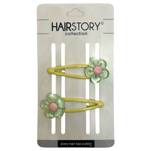HAIRSTORY Flower Colorful Bean Snap clip (#21-F)