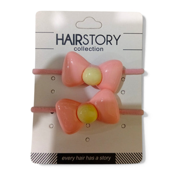 HAIRSTORY Pastel Hair Tie W/ Ribbon Charm