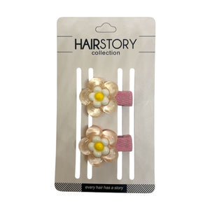 HAIRSTORY Crystal Flower Charm Pin Curl (001-CF)