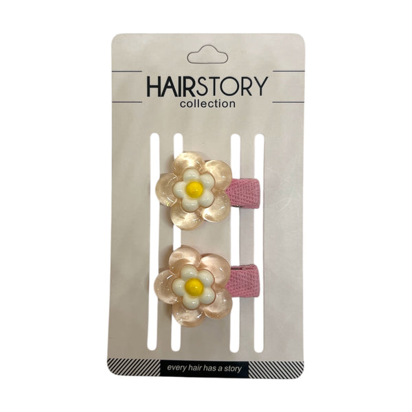 HAIRSTORY Crystal Flower Charm Pin Curl (001-CF)