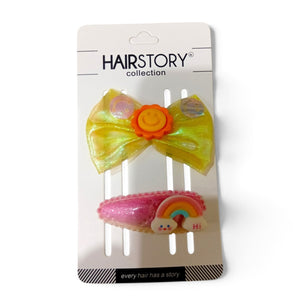 HAIRSTORY Cute Character Bow & Hair Clip Set