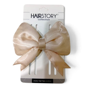 HAIRSTORY Bow Sheer Fabric Hair Clip