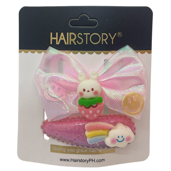 HAIRSTORY Cute Character Bow & Hair Clip Set